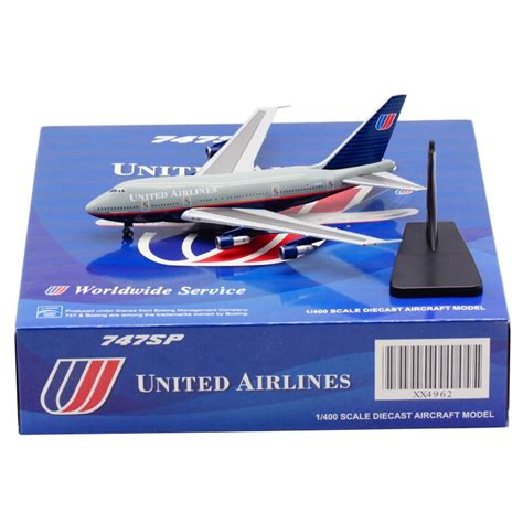 1/400 Scale B747SP N145UA United Airlines Diecast Plane Model Toy with Lading Gear Aircraft ...