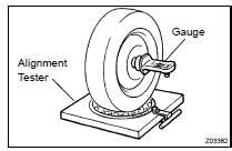 Toyota Highlander Service Manual: Front wheel alignment - Front suspension