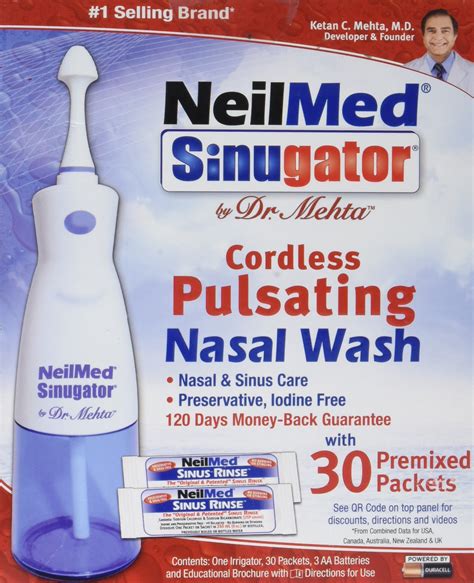 NeilMed Sinugator Cordless Pulsating Nasal Wash with 30 Premixed Packets: Buy Online in Bahamas ...