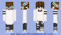 Cute flower crown boi! Minecraft Skin