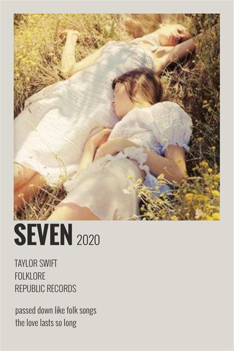 seven taylor swift poster | Taylor swift discography, Taylor swift ...