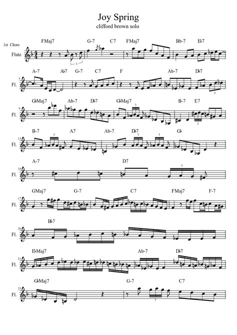 Joy Spring sheet music download free in PDF or MIDI