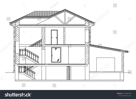 Home Architecture Sketch Basement Photos and Images | Shutterstock