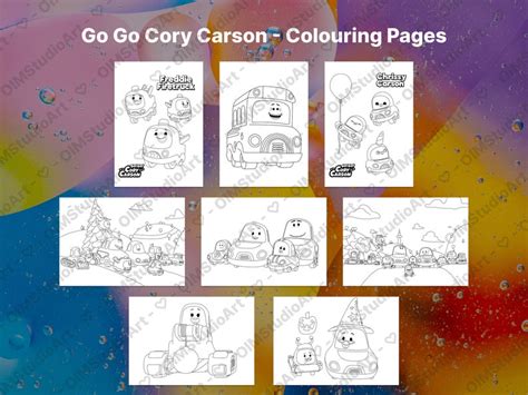 Go Go Cory Carson Characters Coloring Book 15 Pages PDF Digital Download Instantly Print High ...