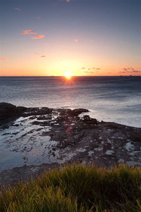 Ocean Sunrise and Cannons at Wollongong Stock Image - Image of water, nature: 23565143