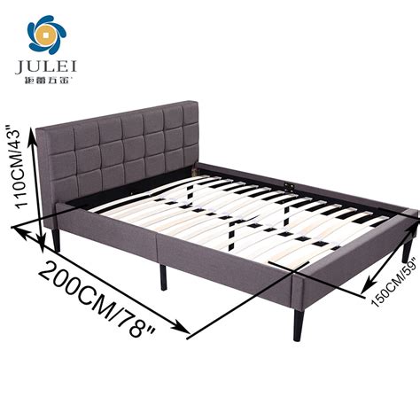 Modern Bedroom Furniture Platform Bed Frame with Sturdy Wood Slat Support Single Bed - China ...