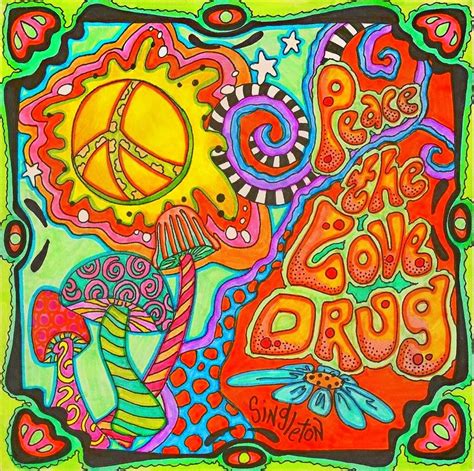 Peace. 60's Style. | Hippie art, Psychedelic art, Love drug