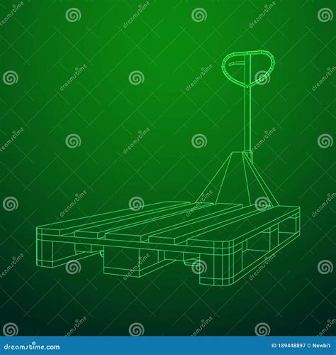 Hand Pallet Jack Lift. Manual Forklift. Stock Vector - Illustration of isopallet, polygon: 189448897