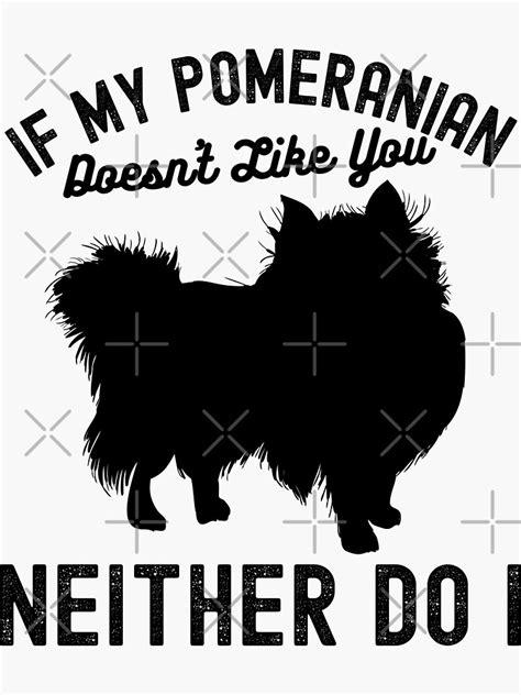 "If My Pomeranian Doesn't Like You Neither Do I, Teacup Pomeranian Puppy" Sticker for Sale by ...