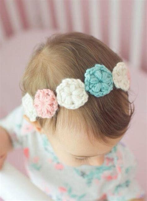 Items similar to Baby flower headband - Crochet baby headband - Tieback headband - Newborn photo ...