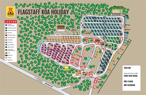 Flagstaff, Arizona Campground Map | Flagstaff KOA Holiday