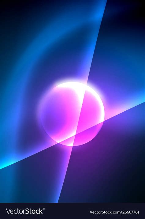 Neon blue electric wave abstract background Vector Image