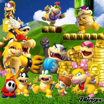 Bowser Shy Guy Baby Daisy and koopalings in New super Mario Bros wii especial Animationsbilder ...