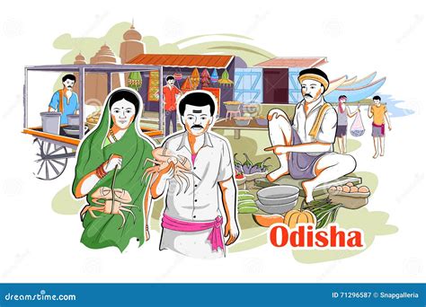 Culture Of Odisha Cartoon Vector | CartoonDealer.com #39715055