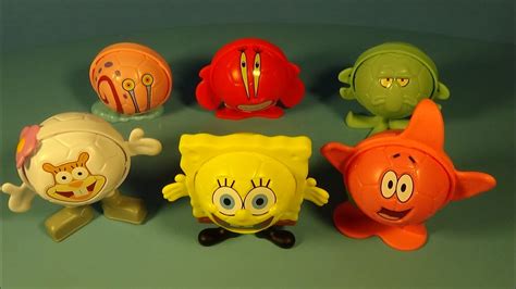 2014 SPONGEBOB SQUAREPANTS SET OF 6 BURGER KING SOCCER BALL'S KID'S MEAL TOY'S VIDEO REVIEW ...