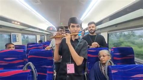 WATCH: Bengaluru student plays Vande Mataram tune on flute on Vande Bharat train | Bengaluru ...