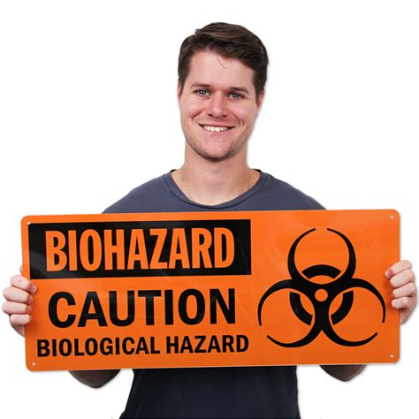 Biohazard Caution Biological Hazard Sign, SKU: S-0247