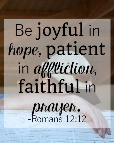 31 Days of Bible Verses About Patience: Romans 12:12 • The Littlest Way