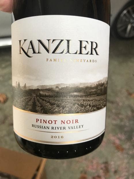 2016 Kanzler Vineyards Pinot Noir, USA, California, Sonoma County ...