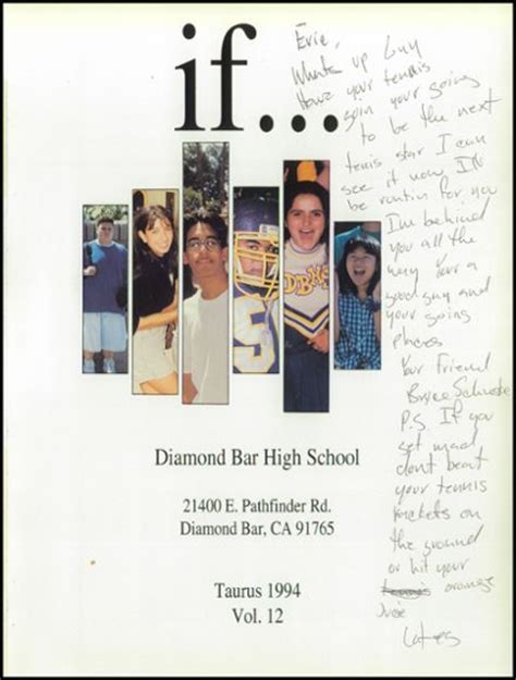 Explore 1994 Diamond Bar High School Yearbook, Diamond Bar CA - Classmates