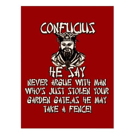 Funny Confucius he say Postcard | Zazzle