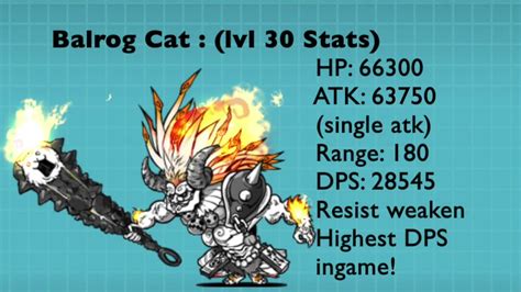 Battle Cats | Balrog Cat: Highest DPS in the Game! - YouTube