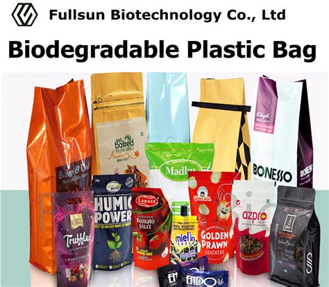 China 100% Fully Biodegradable Plastic Food Packaging Composite Handbag TUV DIN13432 Custom ...