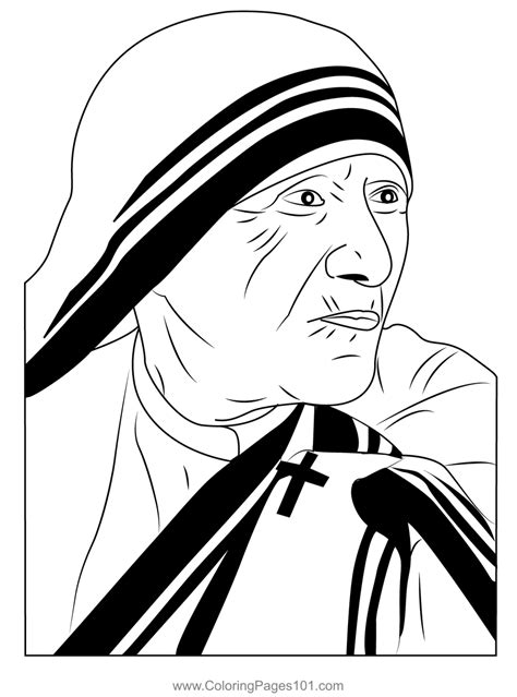 Mother Teresa Coloring Page for Kids - Free India Printable Coloring Pages Online for Kids ...