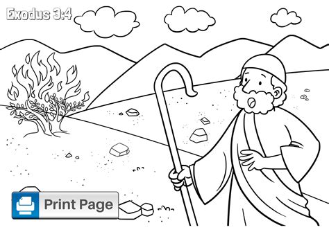 37+ burning bush coloring page printable - CailanAslihan