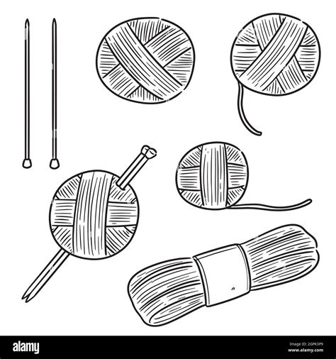 vector set of knitting Stock Vector Image & Art - Alamy