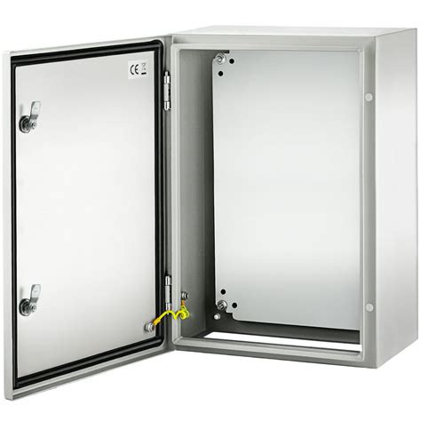 VEVOR Steel Electrical Box 24"x 16"x 10" Electrical Enclosure Box, Carbon Steel Hinged Junction ...