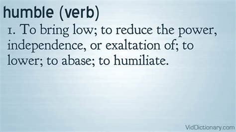 humble - definition - YouTube