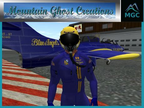 Second Life Marketplace - Blue Angels Flight Suit (men's)