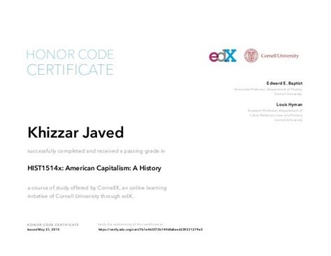 Certificate edX