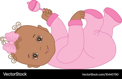 African american baby girl Royalty Free Vector Image