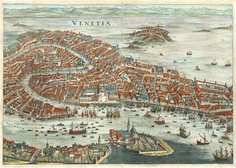 Old Map of Venice 1636 Old Pictorial Map of Venice Italy in | Etsy New Zealand