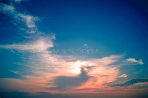 Dramatic Sunset with Twilight Color Sky and Clouds Stock Image - Image ...