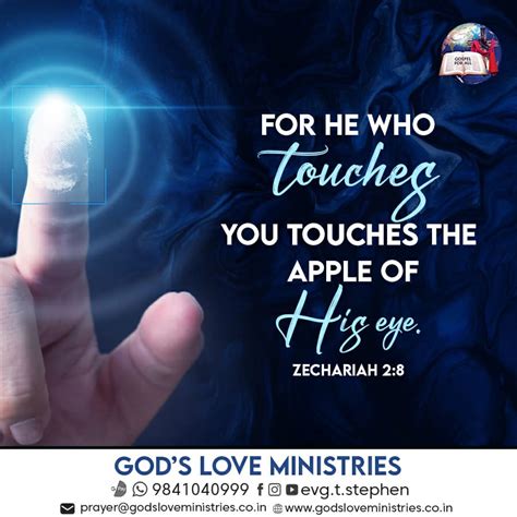 Zechariah 2:8 :: God's Love Ministries - Today's Promise