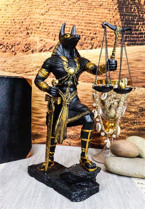 Buy Ebros Ancient Egyptian God Anubis with Scales of Justice Statue Gods of The Dead and ...