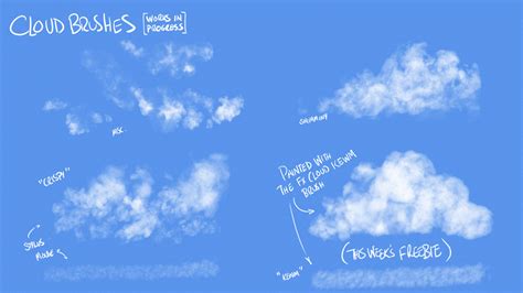 Photoshop Cumulus Cloud Brush - GrutBrushes.com