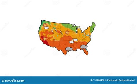 United States Weather Map Drawing 2D Animation Stock Footage - Video of ...