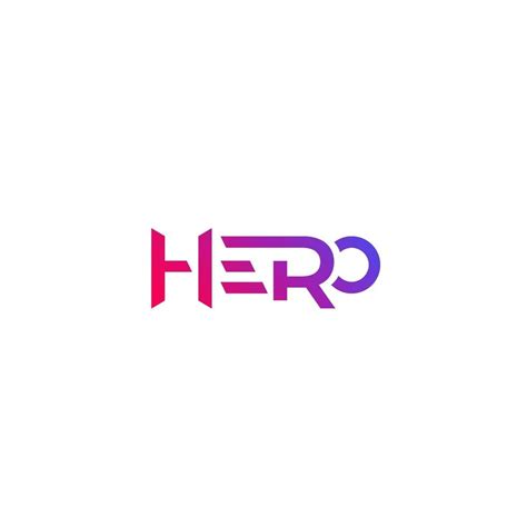 Hero logo design on white 2265697 Vector Art at Vecteezy