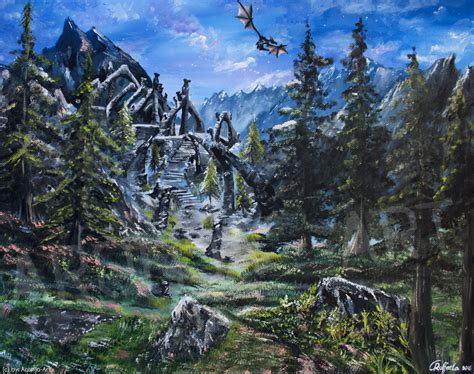 Skyrim Painting (Oil Painting on Canvas) Instagram: @Aronjaart | Art ...