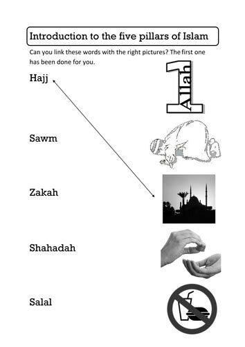 5 Pillars Of Islam Worksheet ~ malayyuk