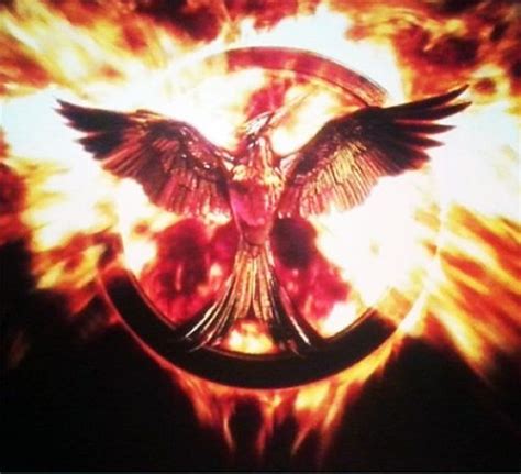 The Mockingjay symbol. I don't remember this from the books, but it is at the end of Catching Fire