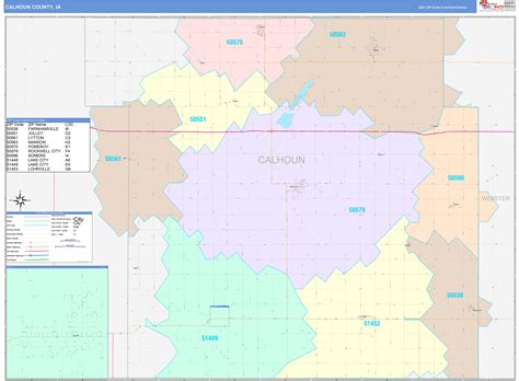 Calhoun County, IA Wall Map Color Cast Style by MarketMAPS - MapSales.com