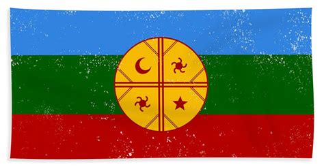 Bandera Mapuche Mapuche Flag Indigenous People Beach Towel by Kyle Wood | Pixels