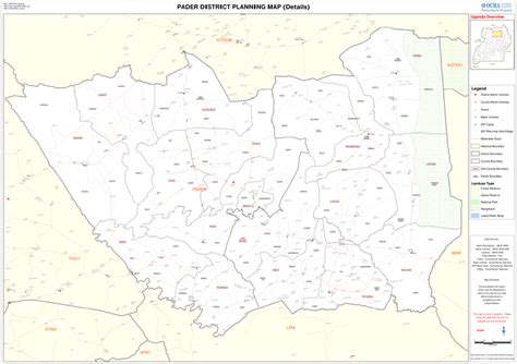 Uganda: Pader District Planning Map (as of 21 Jul 2009) | OCHA