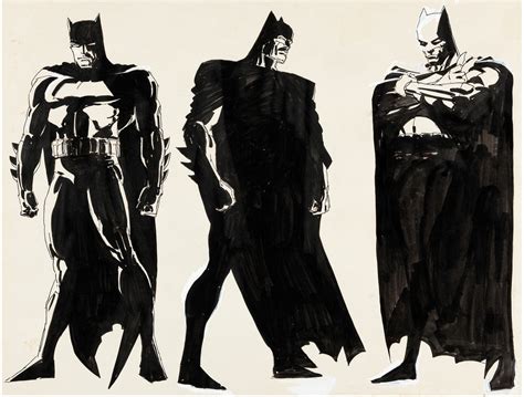 The Bristol Board: Dark Knight sketches by Frank Miller, circa 1989.