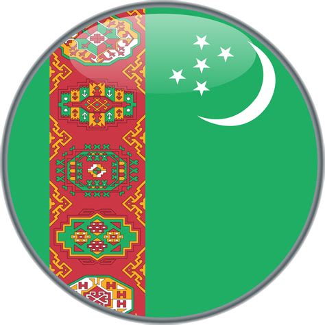 flag of TURKMENISTAN 14180193 PNG